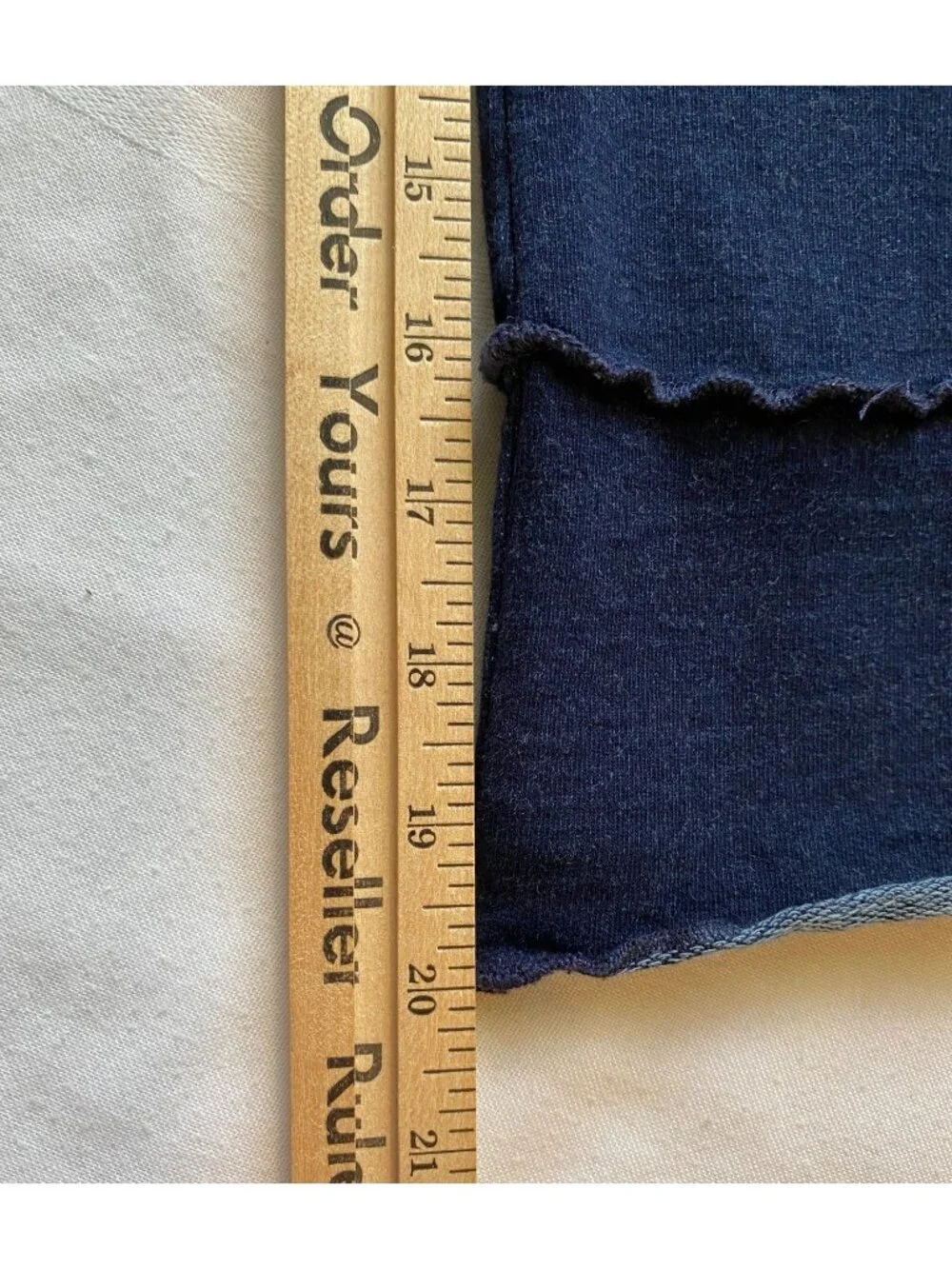 Focus Casual Life Women's M Navy Blue Pants Wide-Leg Cropped Pull On Comfy Boho
